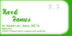 mark hanus business card